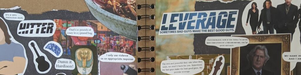 (yep... it's classic Leverage, you got me!) A fandom junk journal idea